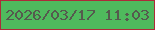 文字の大きさ：3、枠の色：ad2b39、背景の色：4fba5d、文字の色：555a4e 無料ブログパーツのブログ時計