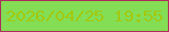 文字の大きさ：2、枠の色：ad2f5c、背景の色：83dd55、文字の色：a2ca11 無料ブログパーツのブログ時計