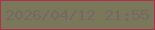 文字の大きさ：5、枠の色：ad324b、背景の色：7b775a、文字の色：726961 無料ブログパーツのブログ時計