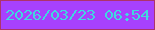 文字の大きさ：2、枠の色：ad336c、背景の色：a741fe、文字の色：40d8df 無料ブログパーツのブログ時計
