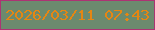 文字の大きさ：2、枠の色：ad3373、背景の色：6c8a6e、文字の色：e58613 無料ブログパーツのブログ時計