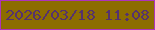 文字の大きさ：4、枠の色：ad33bc、背景の色：8c6d00、文字の色：55326d 無料ブログパーツのブログ時計