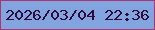 文字の大きさ：2、枠の色：ad346f、背景の色：83a5df、文字の色：310a3d 無料ブログパーツのブログ時計