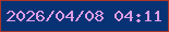 文字の大きさ：3、枠の色：ad3529、背景の色：073375、文字の色：df9ee4 無料ブログパーツのブログ時計