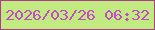文字の大きさ：3、枠の色：ad3c8c、背景の色：c1eb80、文字の色：c649c5 無料ブログパーツのブログ時計