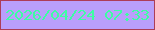 文字の大きさ：1、枠の色：ad3d57、背景の色：b99ffb、文字の色：3dfda3 無料ブログパーツのブログ時計