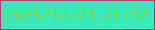 文字の大きさ：5、枠の色：ad3e6a、背景の色：36eabd、文字の色：81d33b 無料ブログパーツのブログ時計