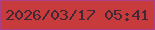 文字の大きさ：2、枠の色：ad3f8a、背景の色：c73b3c、文字の色：422836 無料ブログパーツのブログ時計