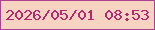 文字の大きさ：1、枠の色：ad418f、背景の色：f7d4c2、文字の色：b62871 無料ブログパーツのブログ時計