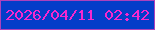 文字の大きさ：3、枠の色：ad41bc、背景の色：053dc9、文字の色：f628ce 無料ブログパーツのブログ時計