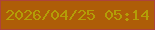 文字の大きさ：4、枠の色：ad433c、背景の色：ae5d07、文字の色：b49d07 無料ブログパーツのブログ時計