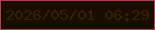 文字の大きさ：4、枠の色：ad4450、背景の色：190d01、文字の色：332400 無料ブログパーツのブログ時計