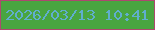 文字の大きさ：4、枠の色：ad486f、背景の色：49a540、文字の色：60aece 無料ブログパーツのブログ時計