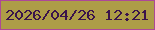 文字の大きさ：5、枠の色：ad4897、背景の色：ad9d47、文字の色：3a144b 無料ブログパーツのブログ時計