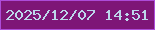 文字の大きさ：5、枠の色：ad4cd9、背景の色：7e1677、文字の色：bdd7eb 無料ブログパーツのブログ時計