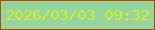 文字の大きさ：3、枠の色：ad4e04、背景の色：95d39f、文字の色：d4ee20 無料ブログパーツのブログ時計