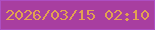 文字の大きさ：1、枠の色：ad4ec3、背景の色：a83ea0、文字の色：e2a151 無料ブログパーツのブログ時計