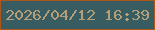 文字の大きさ：1、枠の色：ad5619、背景の色：375d62、文字の色：b79e77 無料ブログパーツのブログ時計