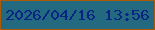 文字の大きさ：3、枠の色：ad5905、背景の色：236980、文字の色：072383 無料ブログパーツのブログ時計