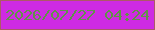 文字の大きさ：2、枠の色：ad5967、背景の色：ce2be3、文字の色：61924a 無料ブログパーツのブログ時計