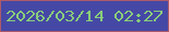 文字の大きさ：1、枠の色：ad5a69、背景の色：4549a5、文字の色：8acd7b 無料ブログパーツのブログ時計