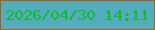 文字の大きさ：5、枠の色：ad5d12、背景の色：54adbc、文字の色：16bb2d 無料ブログパーツのブログ時計