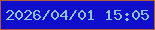 文字の大きさ：1、枠の色：ad5d3c、背景の色：110ecb、文字の色：8ec1dc 無料ブログパーツのブログ時計