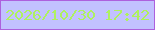 文字の大きさ：3、枠の色：ad60dd、背景の色：c2c1ff、文字の色：aef15f 無料ブログパーツのブログ時計