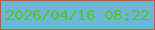 文字の大きさ：2、枠の色：ad613f、背景の色：6eb6d1、文字の色：51c32c 無料ブログパーツのブログ時計