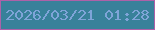 文字の大きさ：1、枠の色：ad61a8、背景の色：38819a、文字の色：7fa4d8 無料ブログパーツのブログ時計