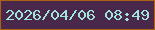 文字の大きさ：5、枠の色：ad6211、背景の色：4a284c、文字の色：a1e4dc 無料ブログパーツのブログ時計