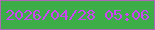 文字の大きさ：2、枠の色：ad67b4、背景の色：3dae47、文字の色：cd45f6 無料ブログパーツのブログ時計