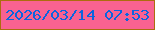 文字の大きさ：3、枠の色：ad6c0e、背景の色：f96291、文字の色：0b65df 無料ブログパーツのブログ時計