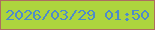文字の大きさ：1、枠の色：ad6d60、背景の色：add43e、文字の色：4e8bca 無料ブログパーツのブログ時計