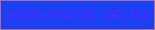 文字の大きさ：4、枠の色：ad6e90、背景の色：1941f3、文字の色：5127fc 無料ブログパーツのブログ時計