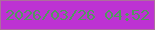 文字の大きさ：2、枠の色：ad6e9d、背景の色：bd32d3、文字の色：549760 無料ブログパーツのブログ時計