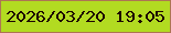 文字の大きさ：1、枠の色：ad7553、背景の色：b2db21、文字の色：1c0402 無料ブログパーツのブログ時計
