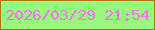 文字の大きさ：3、枠の色：ad780a、背景の色：97fa7c、文字の色：fa71f6 無料ブログパーツのブログ時計