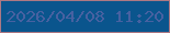 文字の大きさ：2、枠の色：ad7883、背景の色：0a558d、文字の色：4761a1 無料ブログパーツのブログ時計