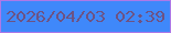 文字の大きさ：3、枠の色：ad78e7、背景の色：3f88fa、文字の色：6d5384 無料ブログパーツのブログ時計