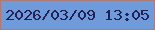 文字の大きさ：3、枠の色：ad7b76、背景の色：709bda、文字の色：232055 無料ブログパーツのブログ時計