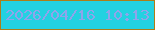 文字の大きさ：5、枠の色：ad7d18、背景の色：23d1e1、文字の色：8ea4eb 無料ブログパーツのブログ時計