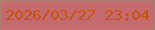 文字の大きさ：2、枠の色：ad7e72、背景の色：c56a6d、文字の色：c55111 無料ブログパーツのブログ時計