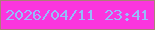文字の大きさ：5、枠の色：ad7e78、背景の色：fb35de、文字の色：96bdfb 無料ブログパーツのブログ時計