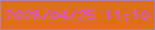 文字の大きさ：1、枠の色：ad80ad、背景の色：dd6e1e、文字の色：d652d7 無料ブログパーツのブログ時計