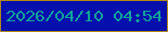 文字の大きさ：1、枠の色：ad8417、背景の色：040fad、文字の色：10a39b 無料ブログパーツのブログ時計