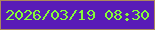 文字の大きさ：1、枠の色：ad875d、背景の色：591bb7、文字の色：84fc37 無料ブログパーツのブログ時計