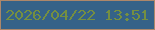 文字の大きさ：2、枠の色：ad876a、背景の色：356288、文字の色：758f41 無料ブログパーツのブログ時計