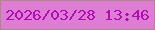 文字の大きさ：4、枠の色：ad8889、背景の色：dd7ed4、文字の色：b00eb3 無料ブログパーツのブログ時計