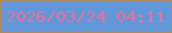 文字の大きさ：5、枠の色：ad8a61、背景の色：6297da、文字の色：e87298 無料ブログパーツのブログ時計